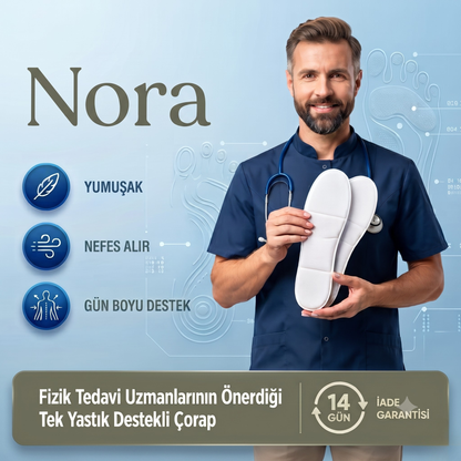 Nora™ Ortopedik Pedli Destek Çorabı