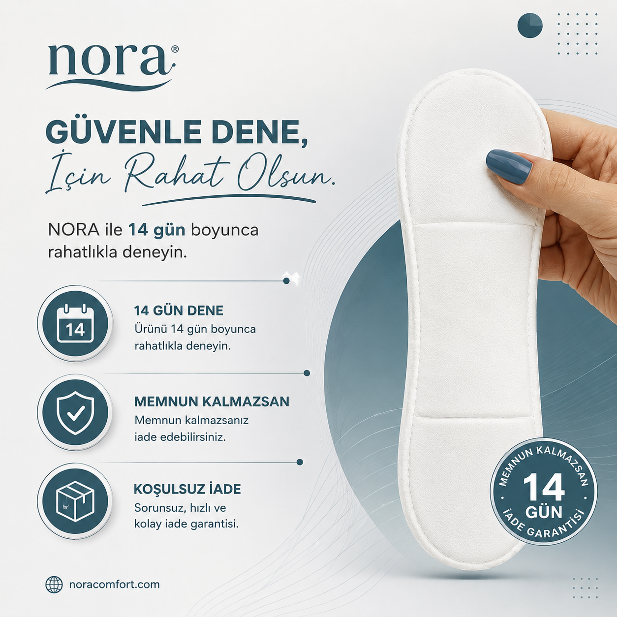 Nora™ Ortopedik Pedli Destek Çorabı
